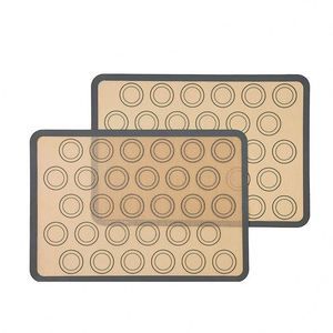 Tapis de cuisson en silicone de qualité alimentaire, en fibre de verre, antiadhésifs, pour macarons, 42 x 30 cm, vente en gros, personnalisables, pour four - Product Image 1