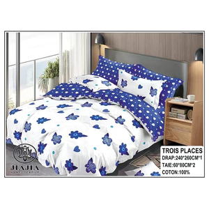 Juego de sábanas de 3 piezas con estampado Hawaiano, juego de sábanas blancas, rosas y azules para fundas de almohada médicas de hospital, juego de sábanas planas - Product Image 2