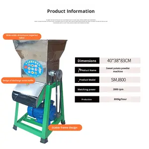 Petite machine d'extraction d'amidon de patate douce et de manioc et de traitement de la farine, mini-machine de fabrication et de broyage d'amidon - Product Image 2