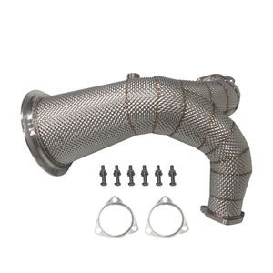 Compatible with Multiple Generations of AUDI Exhaust Downpipe S4 S5 B9 2017-2024 3.0T Stainless Steel With Heat Shiled - Product Image 1