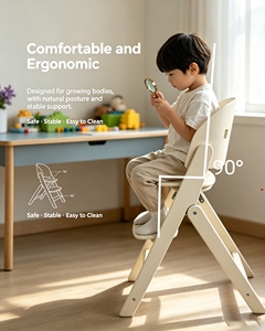 <span class=keywords><strong>Chaise</strong></span> <span class=keywords><strong>haute</strong></span> convertible 3-en-1 pour bébé avec siège inclinable sécurisé pour nouveau-né - Product Image 5