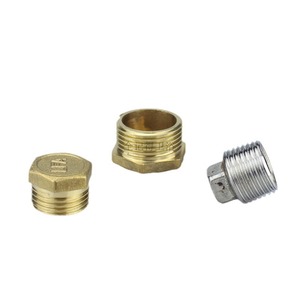 Bouchons filetés mâles en cuivre, bouchon carré en acier inoxydable, raccords à vis pour tuyaux de 4/8\" et 6\" pour siphons de plomberie - Product Image 2