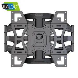 Moden Tv Mount Wall Bracket Black Steel Tempered Material Television Wall Mount