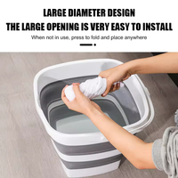 Bandeja Plegable Gruesa para Lavado Doméstico, Bandeja para Cebo de Pesca, Equipo de Pesca, Cuenco Grande de Plástico Portátil para Dormitorio Estudiantil, Cuenco Cuadrado Plegable