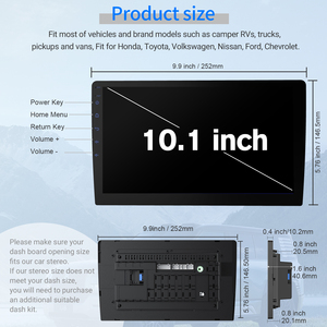 Hcncp <span class=keywords><strong>10.1</strong></span> "cảm ứng <span class=keywords><strong>Android</strong></span> Màn hình âm thanh phổ quát cho DVD đôi DIN Stereo Màn hình đơn vị GPS RGB Carplay BT đa phương tiện xe hơi - Product Image 6
