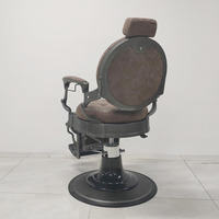 Chaise de barbier vintage, salon de beauté, chaise de barbier rétro avec pompe hydraulique, capacité de poids de 450 livres