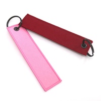 Étiquettes de Jet en tissu sergé coloré, pièces, à la mode, porte-clés brodé blanc, en métal, cadeaux