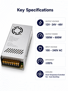 Alimentatore 24VDC 12V 24V 36V 48V 5A 10A 20A 30A 60W 120W 240W 480W SMPS 1000W Alimentatore Switching AC DC per Automazione - Product Image 6