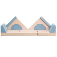 10-teiliges Kinder-Schaumstoff-Festungsbau-Set Modulares Spielsofa-Bett OEKO-TEX Zertifiziert Ungiftig Faltbar Modern für Innenräume Schlafzimmer Wohnzimmer