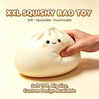 Jouet Squishy Personnalisé Grand Dumpling Vapeur Anti-Stress, Jouet Alimentaire Doux, Design Couleur Personnalisé, Jouet Squishy Axolotl Dumpling