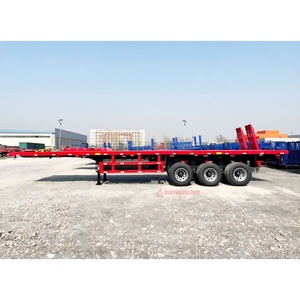 Semirremolque <span class=keywords><strong>de</strong></span> Plataforma <span class=keywords><strong>de</strong></span> Acero <span class=keywords><strong>de</strong></span> 3 Ejes <span class=keywords><strong>de</strong></span> Alta Resistencia, Capacidad <span class=keywords><strong>de</strong></span> 50 Toneladas, Nuevo, Remolques para Camiones <span class=keywords><strong>de</strong></span> Contenedores <span class=keywords><strong>de</strong></span> 30 pies y 40 pies - Product Image 5