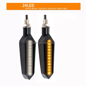 Sao Wing 24Led dual-màu đèn dòng chảy cho xe máy <span class=keywords><strong>LED</strong></span> chỉ số ánh sáng cho xe máy xe máy lần lượt đèn tín hiệu - Product Image 4