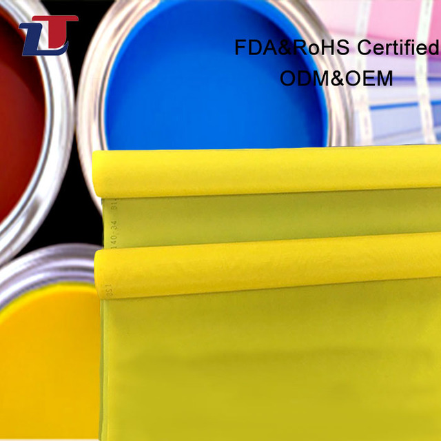 High-tension Low-elongation Polyester Screen Printing Mesh 80-420 Mesh White and Yellow Polyester Printing Mesh