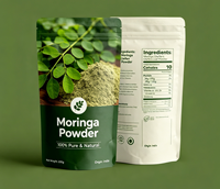 Pembuatan Kemasan Makanan Berkualitas Ekspor untuk Bubuk Moringa 100g, Kemasan Kantong 4oz, Kantong Bubuk Moringa