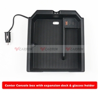 Pour Tesla modèle 3 Highland 2024 Console accoudoir organisateur de stockage intérieur boîte de rangement accessoires USB type-c dock d'extension