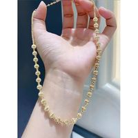 Ensemble collier et bracelet en or jaune pur 18 carats, fait main, dernière collection Xinfly, réglable pour femmes, style classique, vente en gros