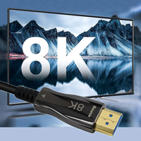 Cable de Fibra Óptica de 100 pies, 8K60Hz, 4K120Hz, 48Gbps, Alta Velocidad, Cable HDMI 2.1 Largo, Ultra HDR10, EARC, 3D, HDCP2.2 para Xbox, PS5, TV, Monitor