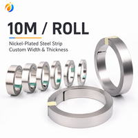 Bande de nickel en acier plaqué nickel de 10 m pour soudure par points, connexion de bornes de batteries au lithium 18650, 21700, 32700
