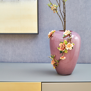 Jarrón de <span class=keywords><strong>Cristal</strong></span> SANLOREN para Decoración del Hogar, Estilo Moderno y Lujoso, <span class=keywords><strong>Cristal</strong></span> Transparente, Tamaño Pequeño, Color <span class=keywords><strong>Rojo</strong></span> Púrpura, para Mesa o Escritorio, Jarrón de Sobremesa Verde - Product Image 2