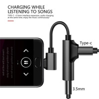 Câble et adaptateur audio Type-C vers 3,5 mm pour téléphones mobiles - Compatible OEM avec protection contre les courts-circuits