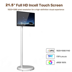 Mobile Touch Screen Lcd <b>Tv</b> 21.5 Inch White <b>Mini</b> 4G+64G FHD Smart Television Android Portable for Entertainment Stand by Me <b>Tv</b> To - Product Image 2