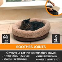 Produits pour animaux de compagnie, lit chauffant pour chien et chat Snuggle Cup Bomber, chocolat