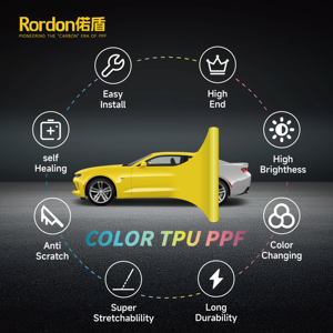 Vinilo Automotriz Superbrillante para Envolver Autos, Colores Tono Naranja Rojo Amarillo Verde Morado, Película de Vinilo - Product Image 4