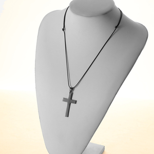 Joyería para hombre, collar de moda genial, cadena creativa de acero inoxidable de Color negro, collar con colgante de hoja de afeitar - Product Image 3