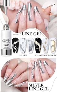 Beauté professionnelle 3 couleurs métallisé Chrome <span class=keywords><strong>effet</strong></span> platine Pigment Gel polonais pour finition <span class=keywords><strong>miroir</strong></span> de haute qualité Nail Art Line Gel - Product Image 4