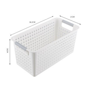 Vente en gros Grand panier de rangement en plastique transparent avec poignée Conteneurs pliables robustes à ouverture frontale - Product Image 3