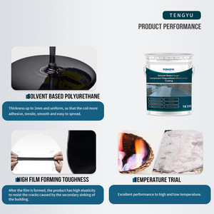 Fabricant un composant rouge polyuréthane PU revêtement imperméable peinture type d'arrêt d'eau pour l'étanchéité de toit - Product Image 3