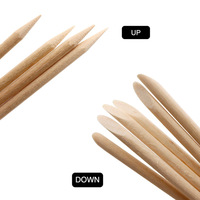 100 pièces/sac Bâtonnets en bois orange double extrémité, repousse-cuticules, coupe-peaux mortes, outils de manucure en bois pour soins des ongles