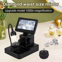 Miroir de taille diamanté de deuxième génération avec écran numérique 4,3 pouces et loupe 50X-1000X, outils et équipement pour bijoux, rotation à 360° °