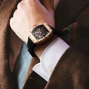 นาฬิกาข้อมือผู้ชาย <span class=keywords><strong>Richard</strong></span> Fashion Hollow Mill ระบบจักรกลอัตโนมัติเต็มรูปแบบ ดีไซน์ทรงกระบอก สายซิลิโคน สำหรับนักธุรกิจระดับไฮเอนด์ - Product Image 5