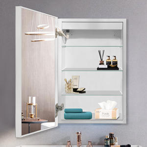 FUMANGO-Botiquín iluminado con desempañador, atenuador, <span class=keywords><strong>modo</strong></span> de 3 colores, empotrado o montaje en superficie, armario de espejo de montaje en pared - Product Image 2