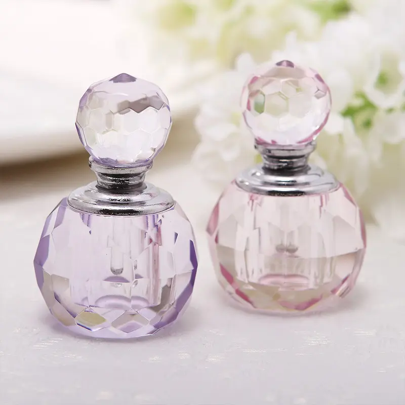Mini Amethyst Pure Transparent Color 2ml Wholesale Crystal Empty Perfume Bottle