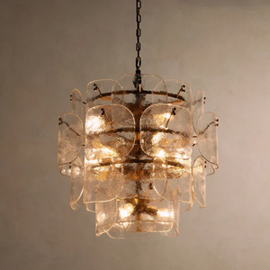 Luminaire <span class=keywords><strong>de</strong></span> décoration intérieure <span class=keywords><strong>de</strong></span> style américain pour chambre à coucher escalier hôtel villa couloir lustre en verre moderne - Product Image 2