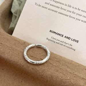 Twisted S925 Sterling <b>Silver</b> <b>Ring</b> Women's <b>Adjustable</b> Opening Minimalist Design Everyday Wear Jewelry - Product Image 1