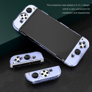 Nintendo <b>Switch</b> OLED Protective <b>Case</b> Crystal Clear PC Cover With Stand For Nintendo <b>Switch</b> OLED Console - Product Image 3