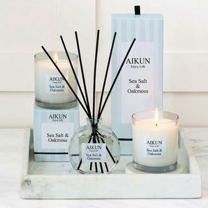 AIKUN Long Lasting Fragrant 120 Days Eco Friendly Soy Wax Candle Gift Set <b>Reed</b> <b>Diffuser</b> Set <b>for</b> Home Spa Bedroom Bathroom - Product Image 3