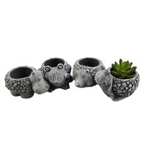 Vente en gros de pots à fleurs en ciment personnalisés en forme d'animaux pour jardin, serre, plantation de bonsaï, cactus