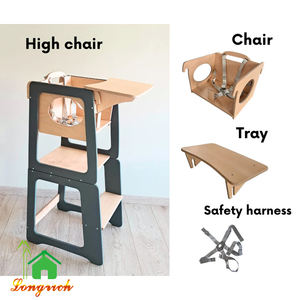 Tour <span class=keywords><strong>d</strong></span>'apprentissage moderne réglable pour enfants pour chambre à coucher salon salle à manger siège <span class=keywords><strong>d</strong></span>'<span class=keywords><strong>appoint</strong></span> pour enfant pour nourrir bébé chaise haute pour enfants - Product Image 3