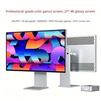 Moniteur 27 pouces 4K HDR IPS Retina en aluminium, écran vertical DP pour ordinateur portable/de bureau, photographie, jeux, 99% sRGB, neuf