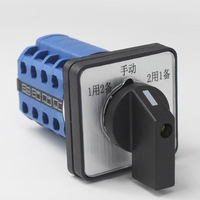 Saklar Putar Cam 3 Fasa 4 Posisi LW26-32A 4P Kontrol Motor Reversing Voltmeter Ammeter 1-2-3-4 Changeover Switch 630V IP22