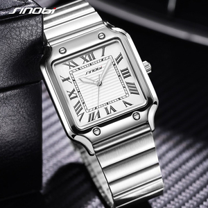 Men's Business Wristwatch Roman Square Dial High Quality 904L Stainless Steel Dress <b>Watch</b> - Product Image 3