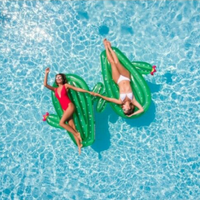 Fête d'été sur la plage Radeau gonflable en forme de cactus Piscine extérieure Flotteur gonflable à eau Rangée Cactus gonflable Flotteur géant