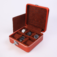 Boîte de rangement pour montres en alliage d'aluminium portable grande capacité avec serrure et protection anti-poussière pour l'emballage de voyage, vente en gros