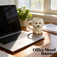 Nueva Taza de Cerámica Creativa con Diseño de Cachorro de Bichón, Linda Taza de Cerámica con Forma de Cachorro para Oficina, Taza de Agua para Oficina, Regalos Prácticos