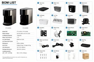 Machine à glaçons électrique de comptoir en plastique de 12 kg/24h avec réservoir d'eau de 1,0 L, 9 glaçons par cycle pour la maison et le bureau - Product Image 5