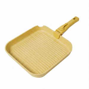 Juego de Ollas y Sartenes de Aluminio Amarillo E-Top, No Tóxicas, Aptas para Cocina de Gas e Inducción, Apilables, con Asas - Product Image 2